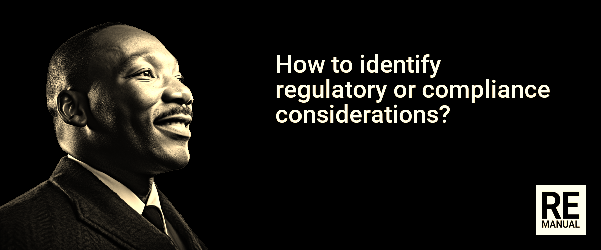 How to identify regulatory or compliance considerations?